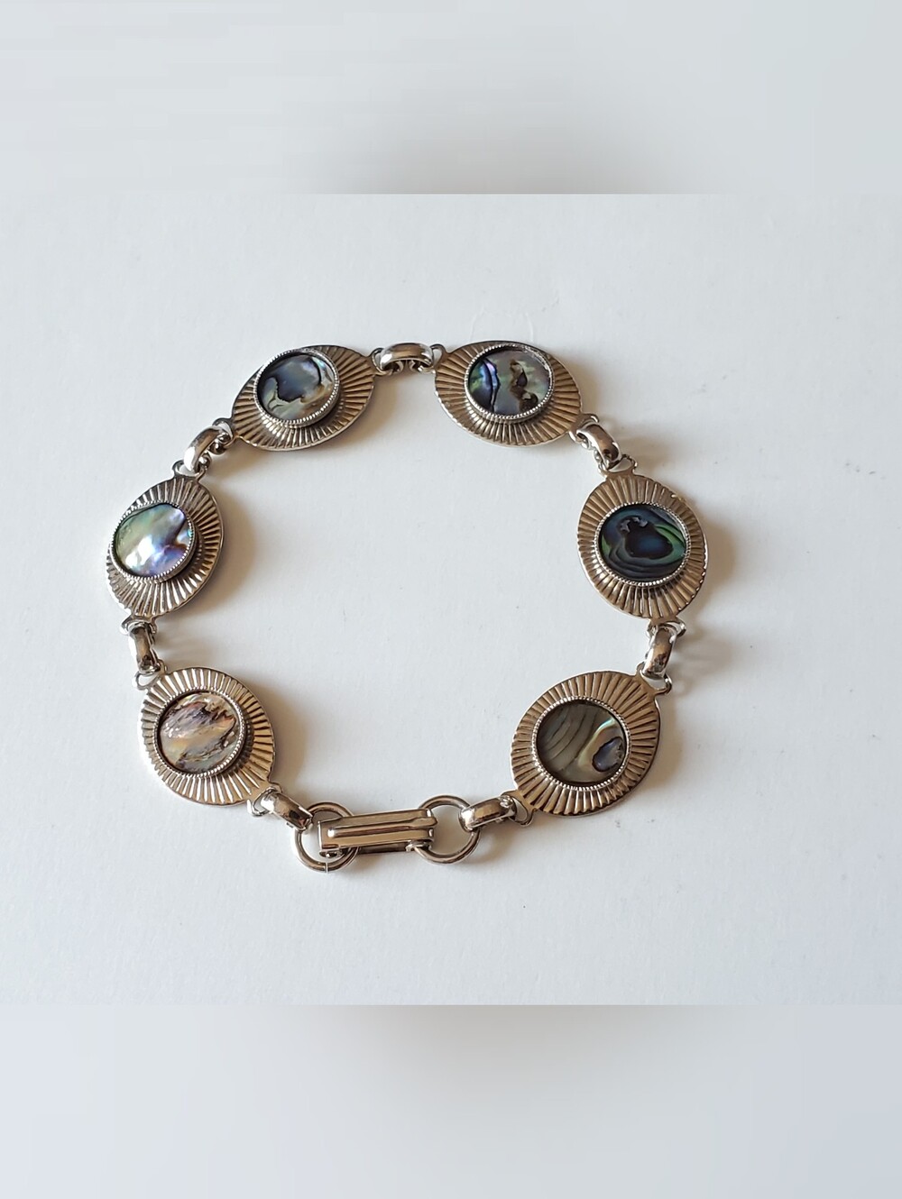 Vtg. Abalone Shell Bracelet